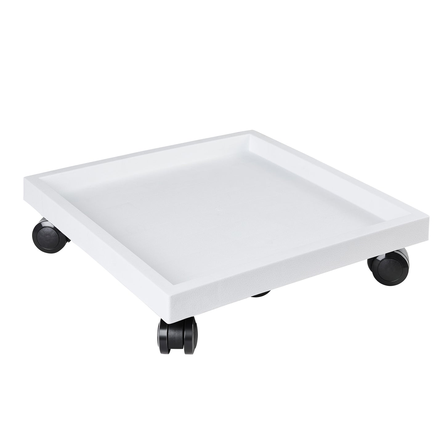 9.8"/ 11.4"/ 13"/ 14.2"/15.3"/16.5"/18.1"/19.7", Square Planter Caddies, White