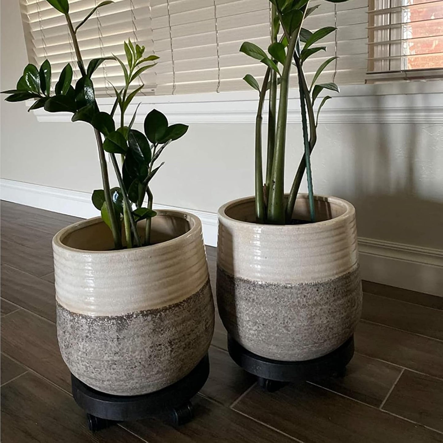 9.8"/ 11"/ 12.6"/ 14.2"/ 15.5"/ 17.5"/20.5“, Round Planter Caddies, Brown