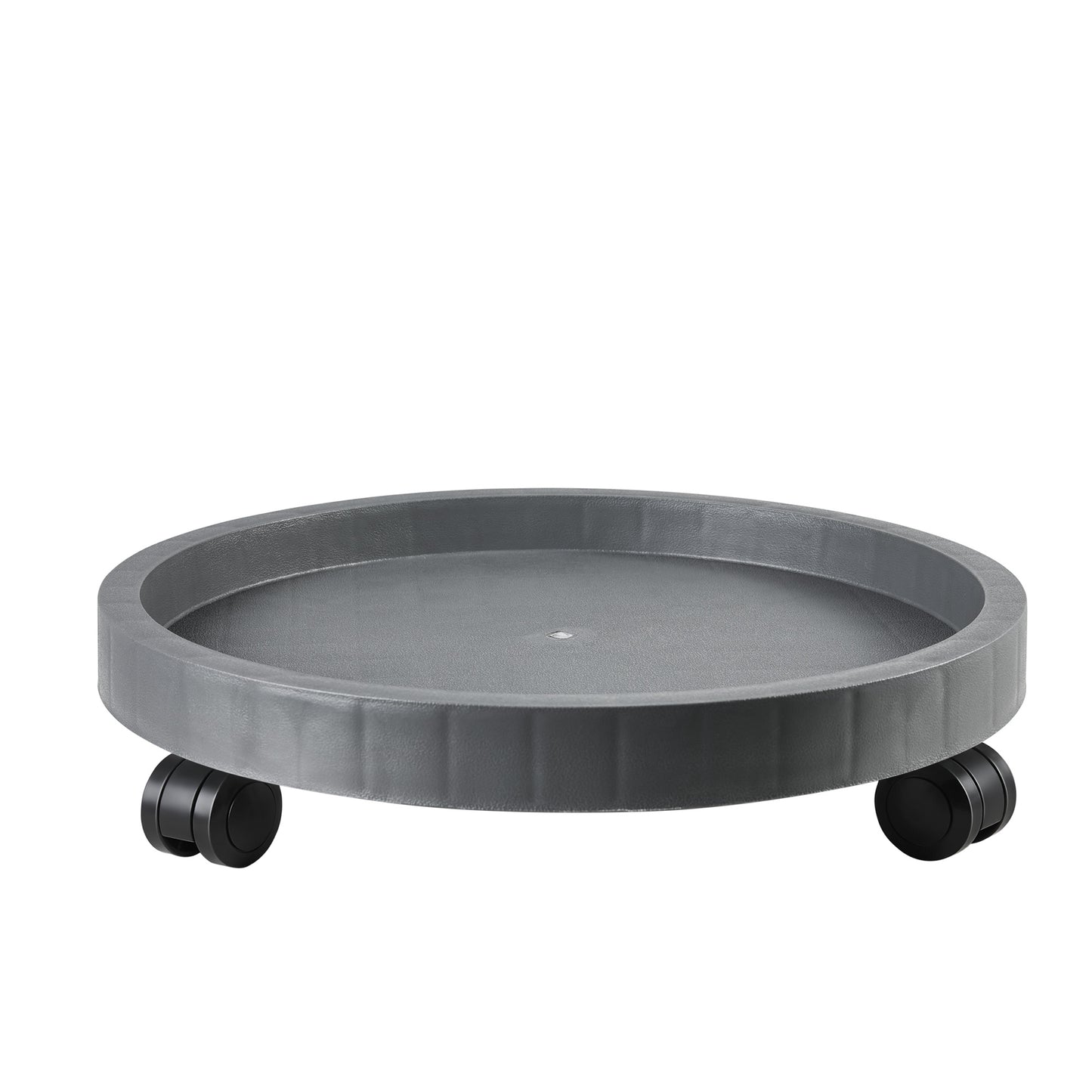 14 Inch Round Planter Caddies, Gray